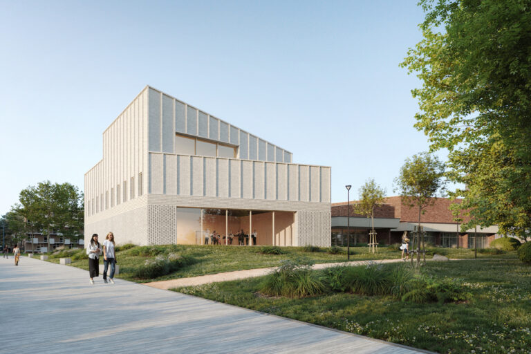 Conservatoire Marcel Pagnol rue chemin fond ©tracks architectes et alexandre besson perspectiviste