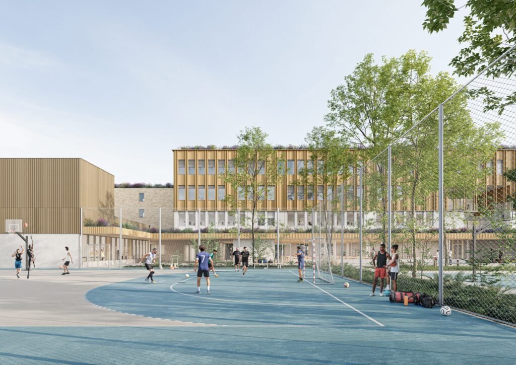 lycée romainville, cours ext © ropa
