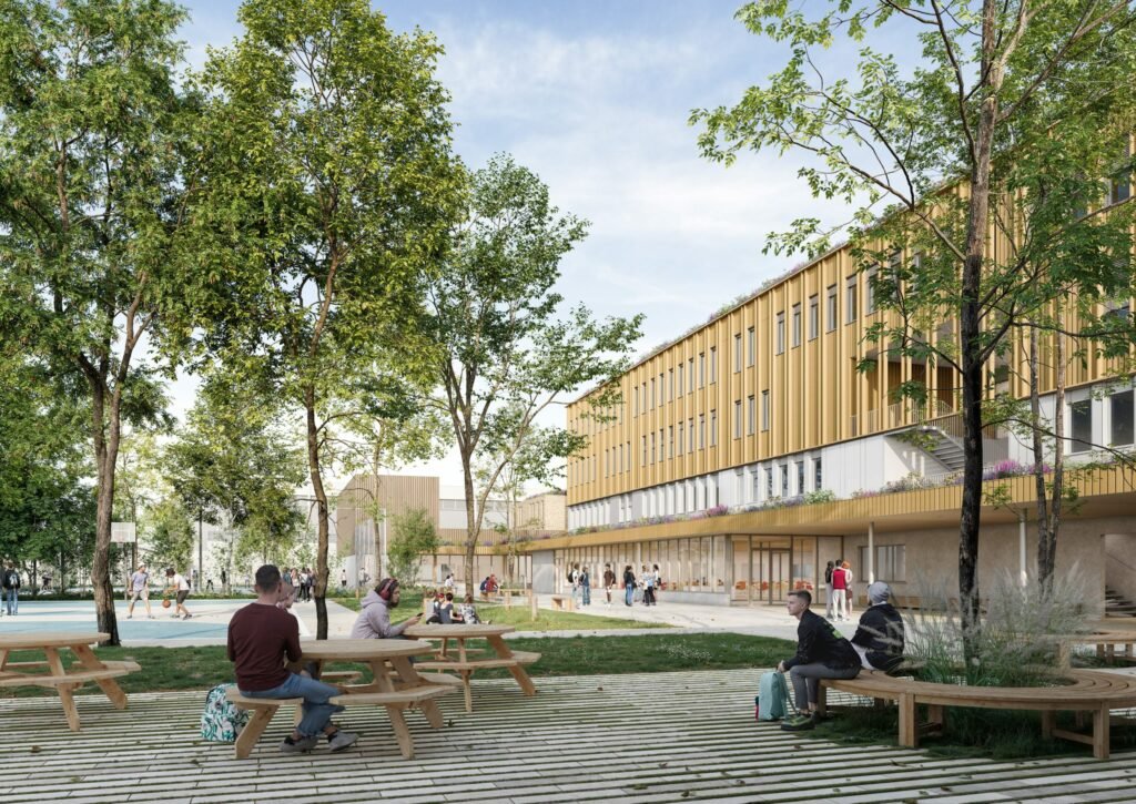 lycée romainville, cours int © ropa