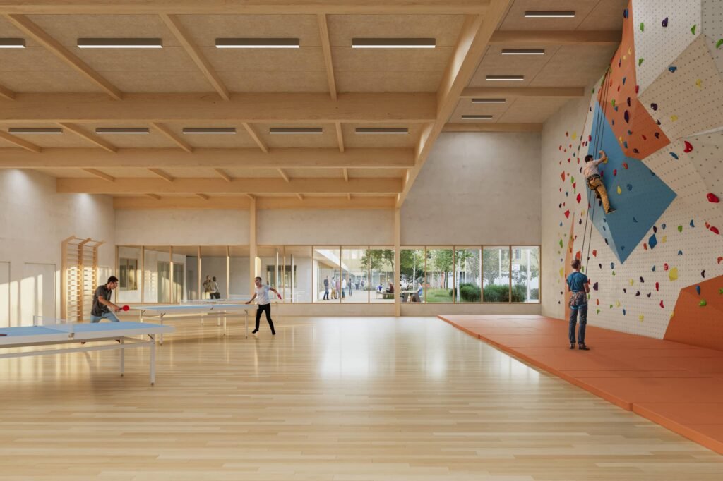 lycée romainville, int salle sport © ropa